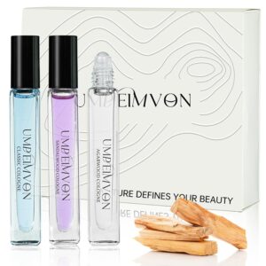 3 Pack Unisex Cologne for Men Women Cologne Perfume Oil Roll On, Classic, Sandalwood, Agarwood, Travel Size 0.33 fl.oz