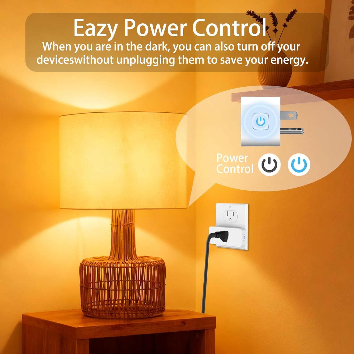 Smart Plug with Energy Monitoring, 15A 1800W 2.4Ghz Wi-Fi Outlet 4-Pack, Pro Series Tuya Smart Plug, Compatible with Alexa & Google Assistant, Programmable Timer, ETL & FCC Certified - Image 5