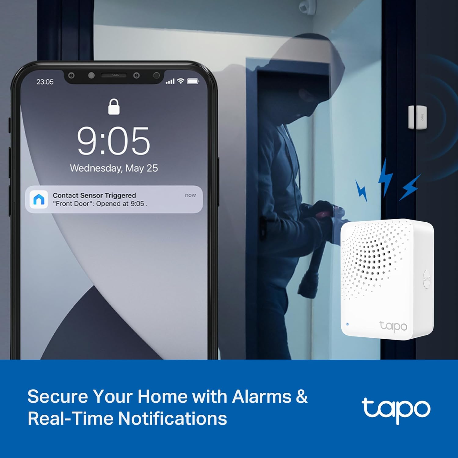 Tapo Door Sensor Starter KIT, Matter Compatible, 3X Smart Door Window Contact Sensor and 1x Smart Hub with Built-in Chime, Smart Automation, Real-Time Notification, T31 KIT - Image 7
