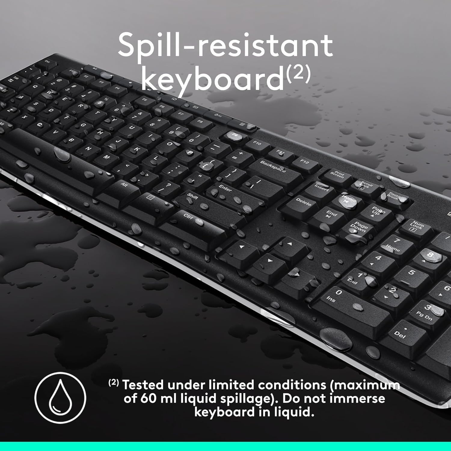 Logitech MK270 Wireless Keyboard and Mouse Combo for Windows, 2.4 GHz Wireless, Compact Mouse, 8 Multimedia and Shortcut Keys, 2-Year Battery Life, for PC, Laptop - Black - Image 8