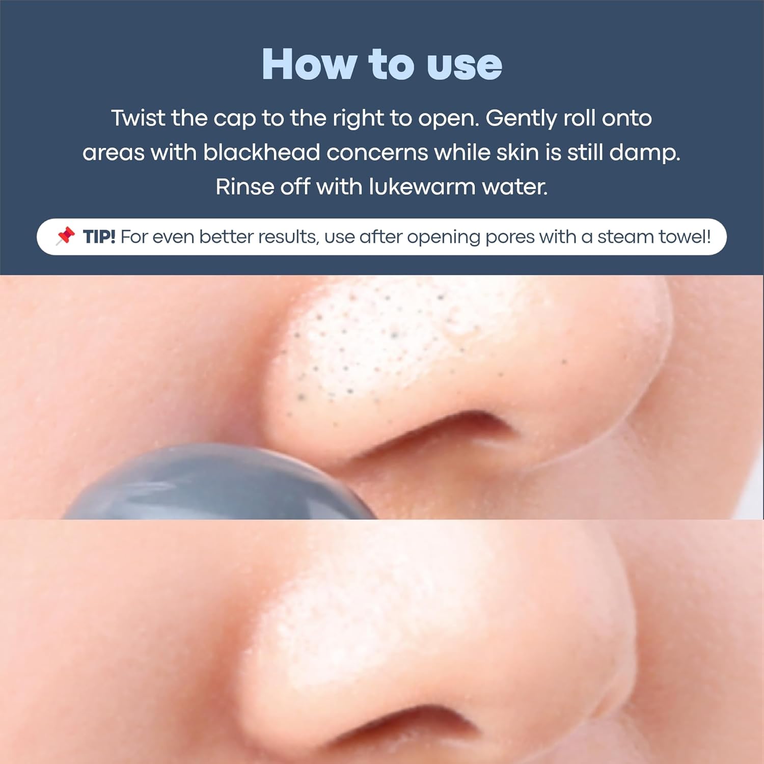 TONYMOLY Tako Pore Blackhead Remover Scrub Stick Charcoal & Dead Sea Salt Exfoliator for Blackheads, Whiteheads, Pore Cleansing & Oil Control, 0.8 oz - Image 3