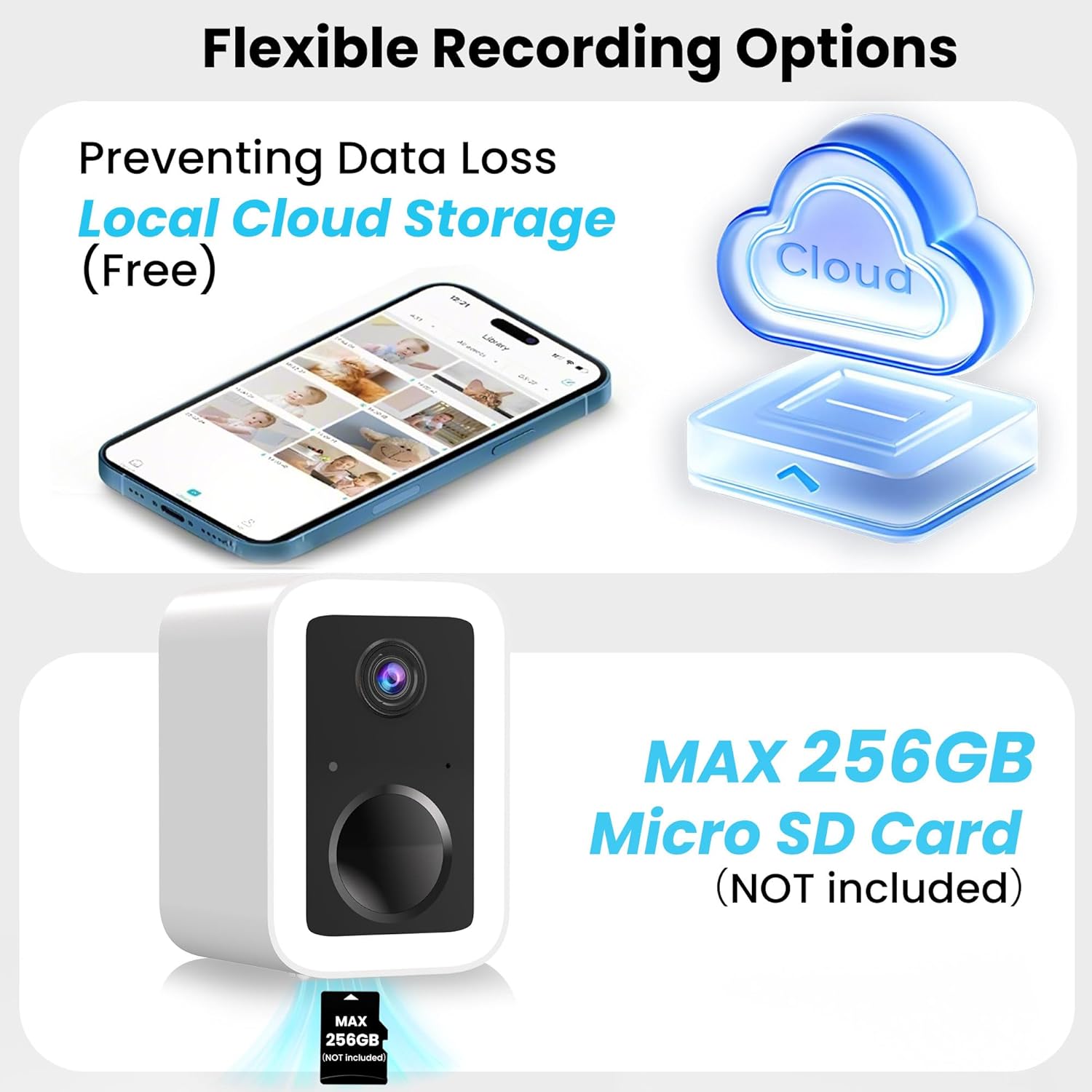 2K Security Cameras Wireless Outdoor, Free Cloud Storage, Integrated Spotlight & Siren, AI Motion Detection, 2-Way Audio, 1-6 Months Battery Life, Cameras for Home Security Support 5GHz WiFi, IP66 - Image 2