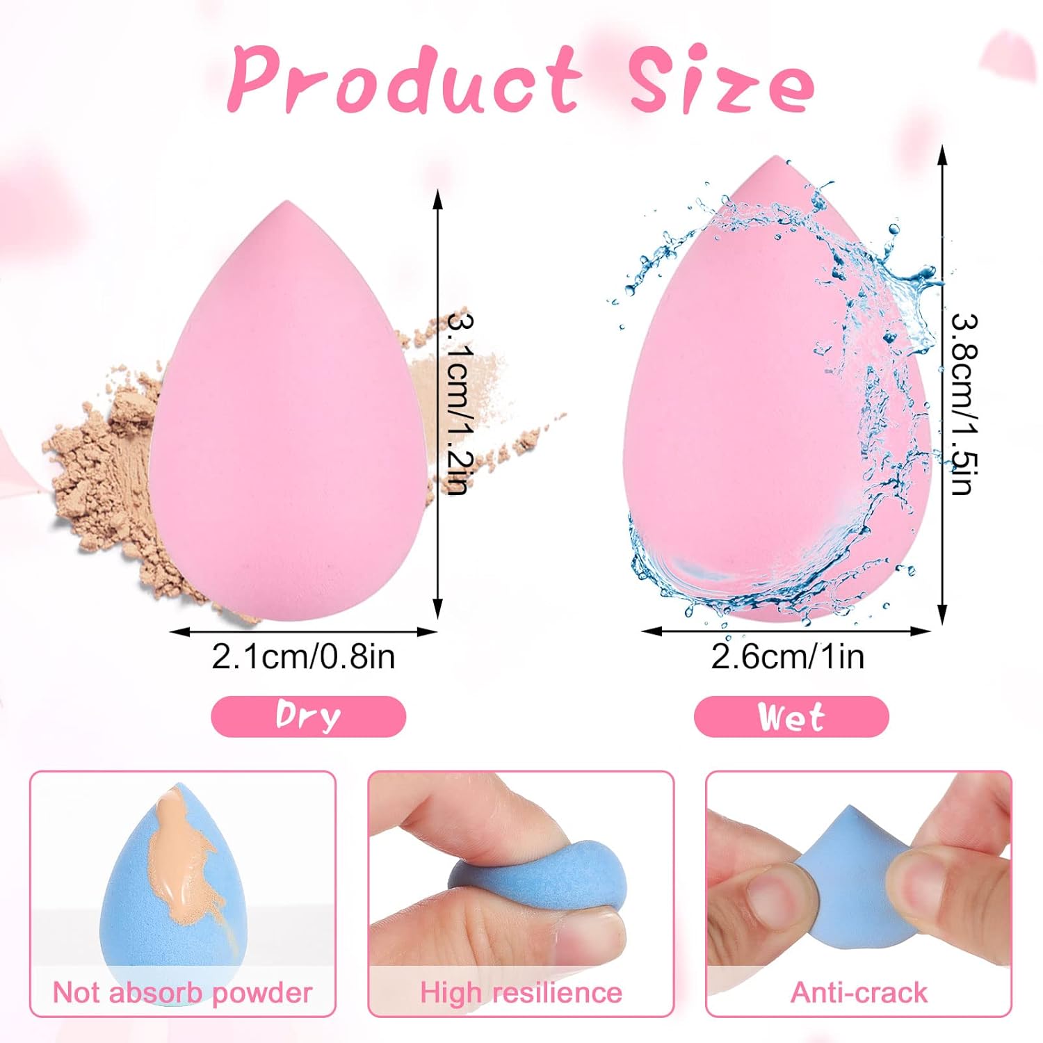 40Pcs Mini Makeup Sponge Multi Colored Beauty Sponges Professional Foundation Sponge Super Soft Facial Makeup Tools for Foundation, Powder, Liquid - Image 2