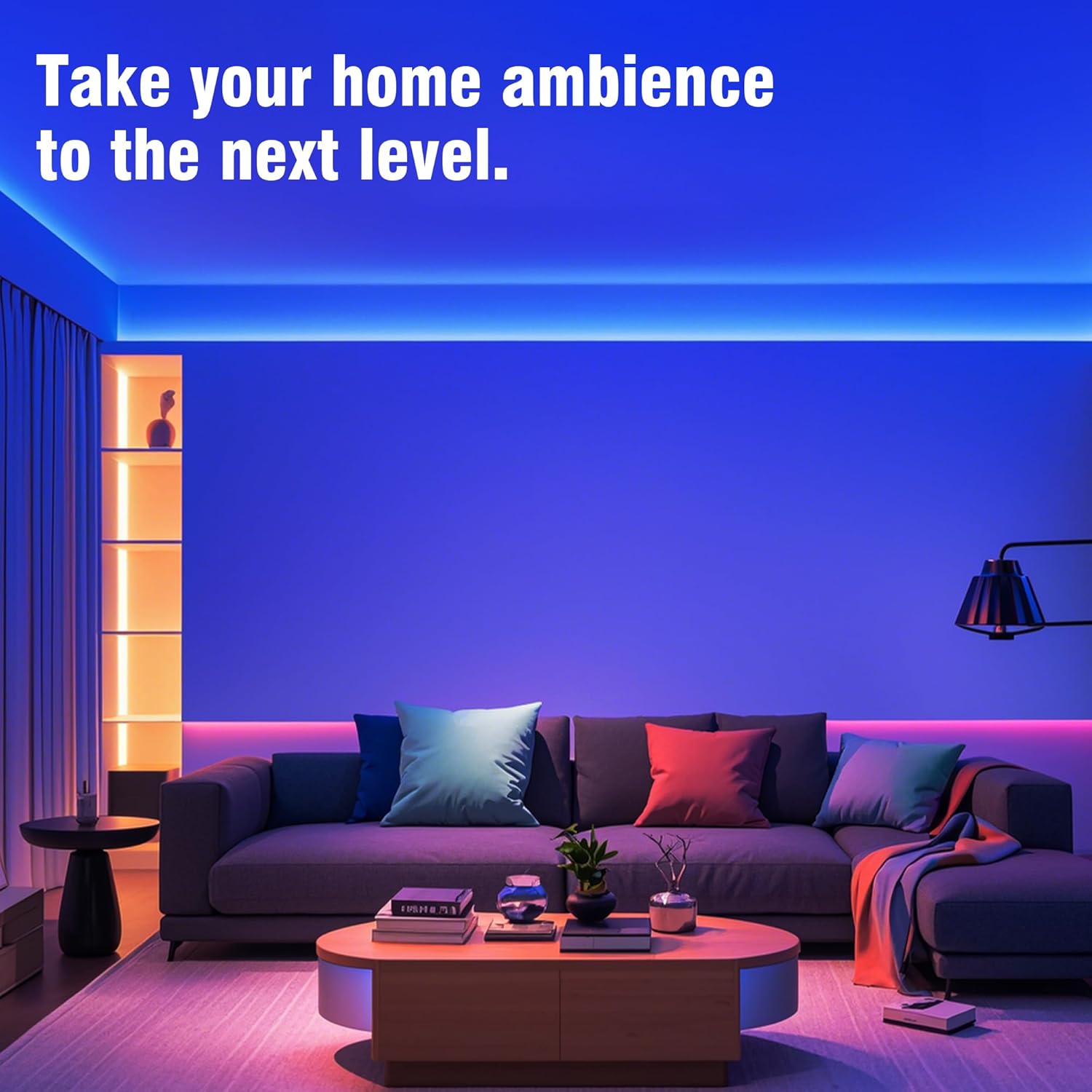 VOLIVO 100ft Led Strip Lights for Bedroom, Color Changing Led Light Strips Kit with Bluetooth App Control and IR Remote, RGB Music Sync Lighting for Room, Home Decor - Image 2