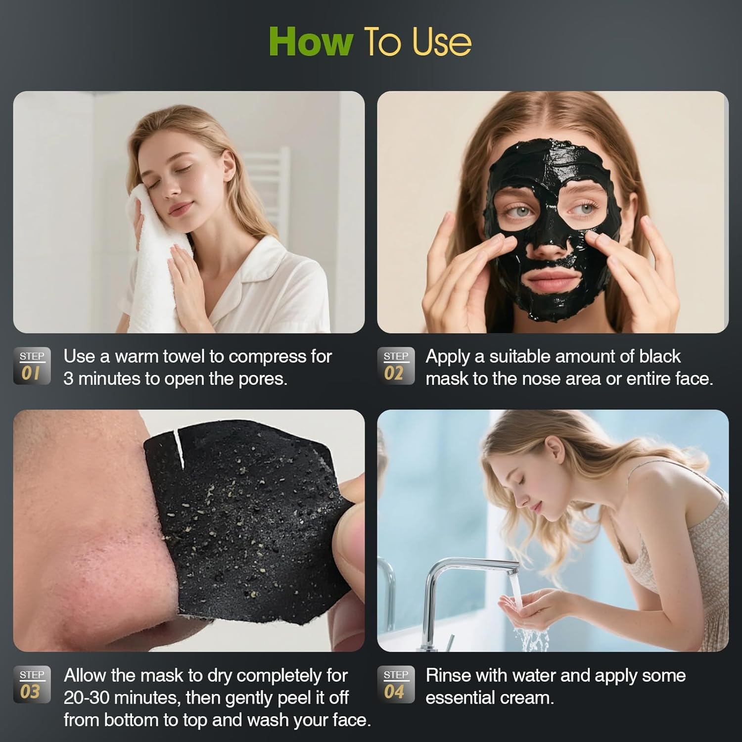 Blackhead Remover Mask – Black Head Remover for Face & Nose, Deep Pore Cleansing, Reduces Blackheads & Excess Oil, Refines Pores for All Skin Types(2.8 Ounce (Pack of 1), Aloe Vera) - Image 5