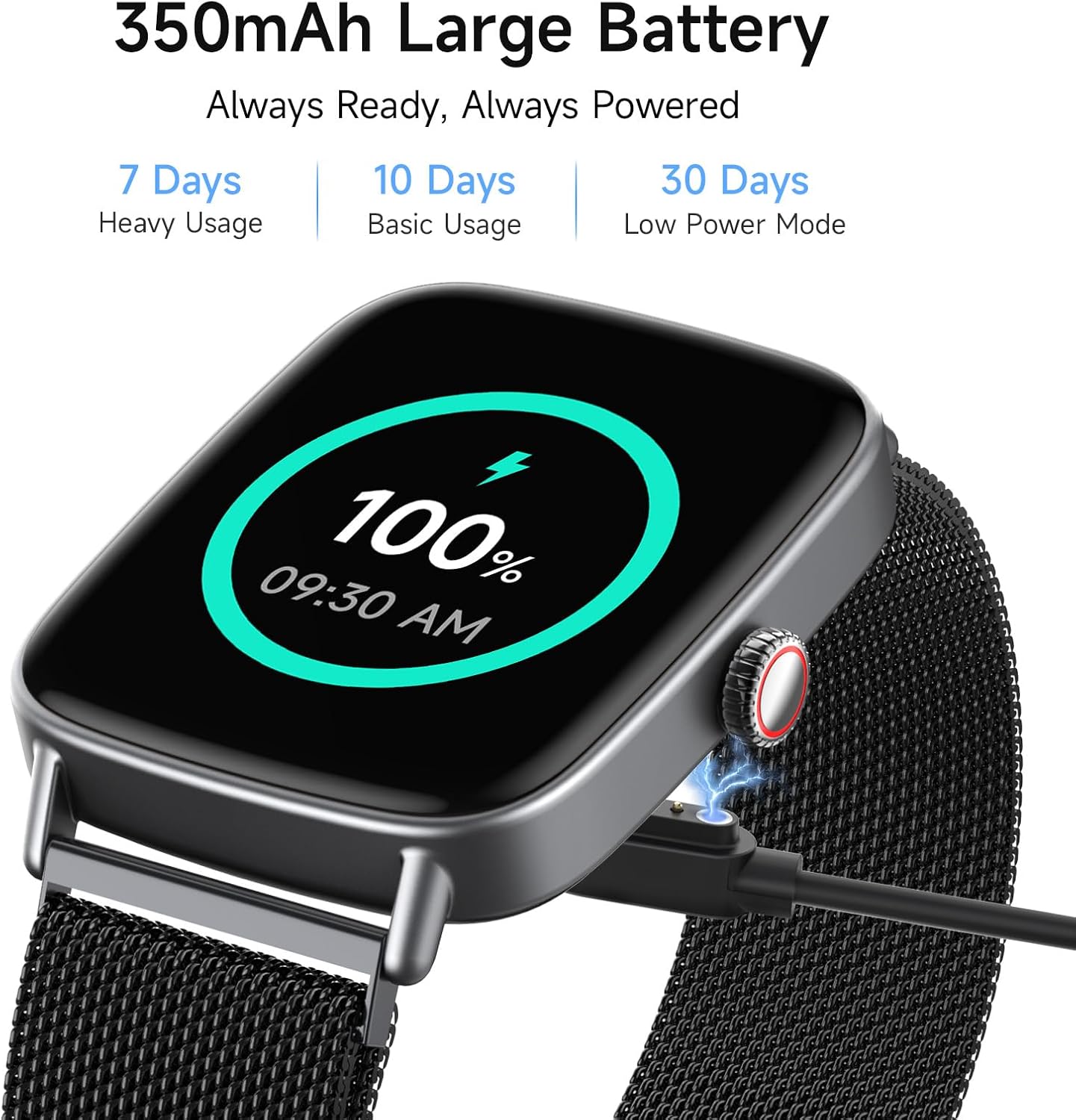 Smart Watch for Women, 1.85" HD Smartwatch Compatible iPhone/Samsung/Android (Answer/Make Calls), 100+ Sport Modes Fitness Tracker with Heart Rate/Sleep/SpO2 Monitor, IP68 Waterproof, Metal Band - Image 6