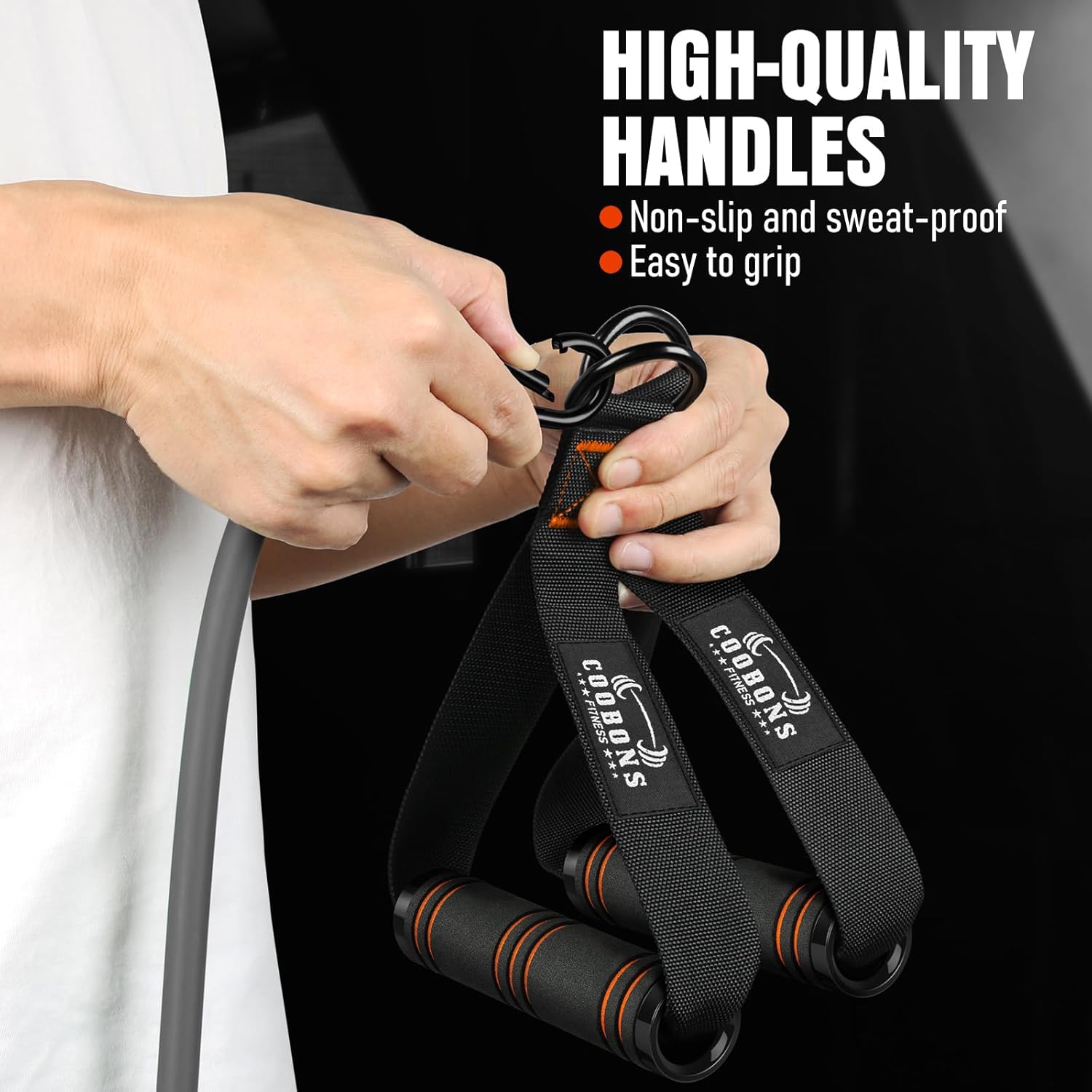 Resistance Bands with Handles, 175lb Exercise Bands for Working Out, Fitness Bands, Workout Bands with Door Anchor and Ankle Straps, Physical Therapy, Yoga, Strength Training Home Gym Equipment - Image 6