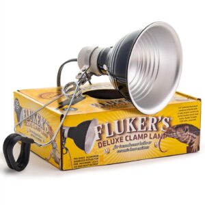 Fluker’s Repta-Clamp Lamp, Heavy Duty Clamp Light For Reptile Tanks and Terrariums, UL/CUL Approved, Great for Reptile Basking, 75-Watt Maximum with On/Off Switch, 5.5″