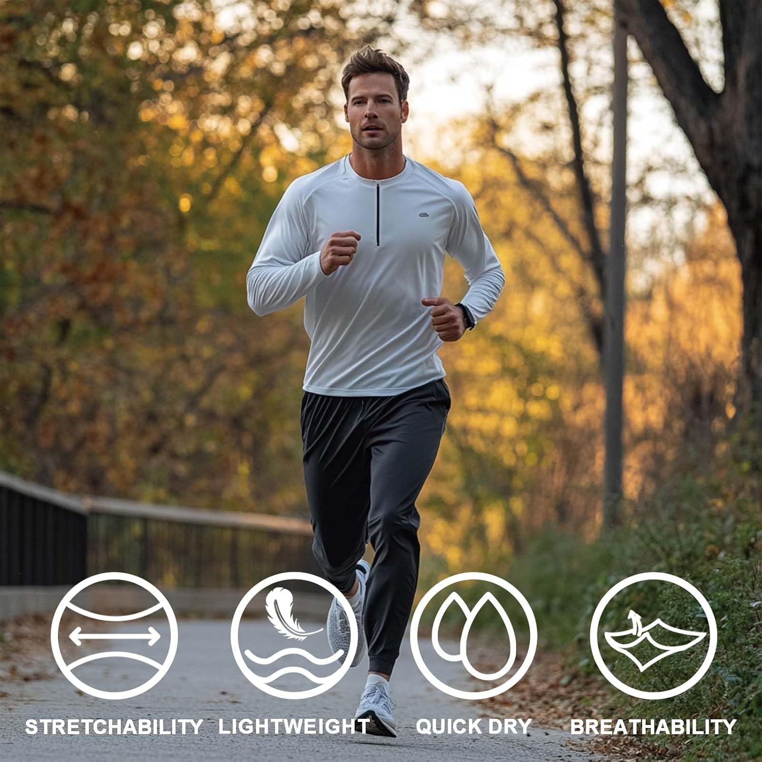 ZH 3 Pack Men's Sweatpants Open Bottom Joggers Lightweight Quick Dry Athletic Pants with Pockets for Workout & Lounge - Image 5