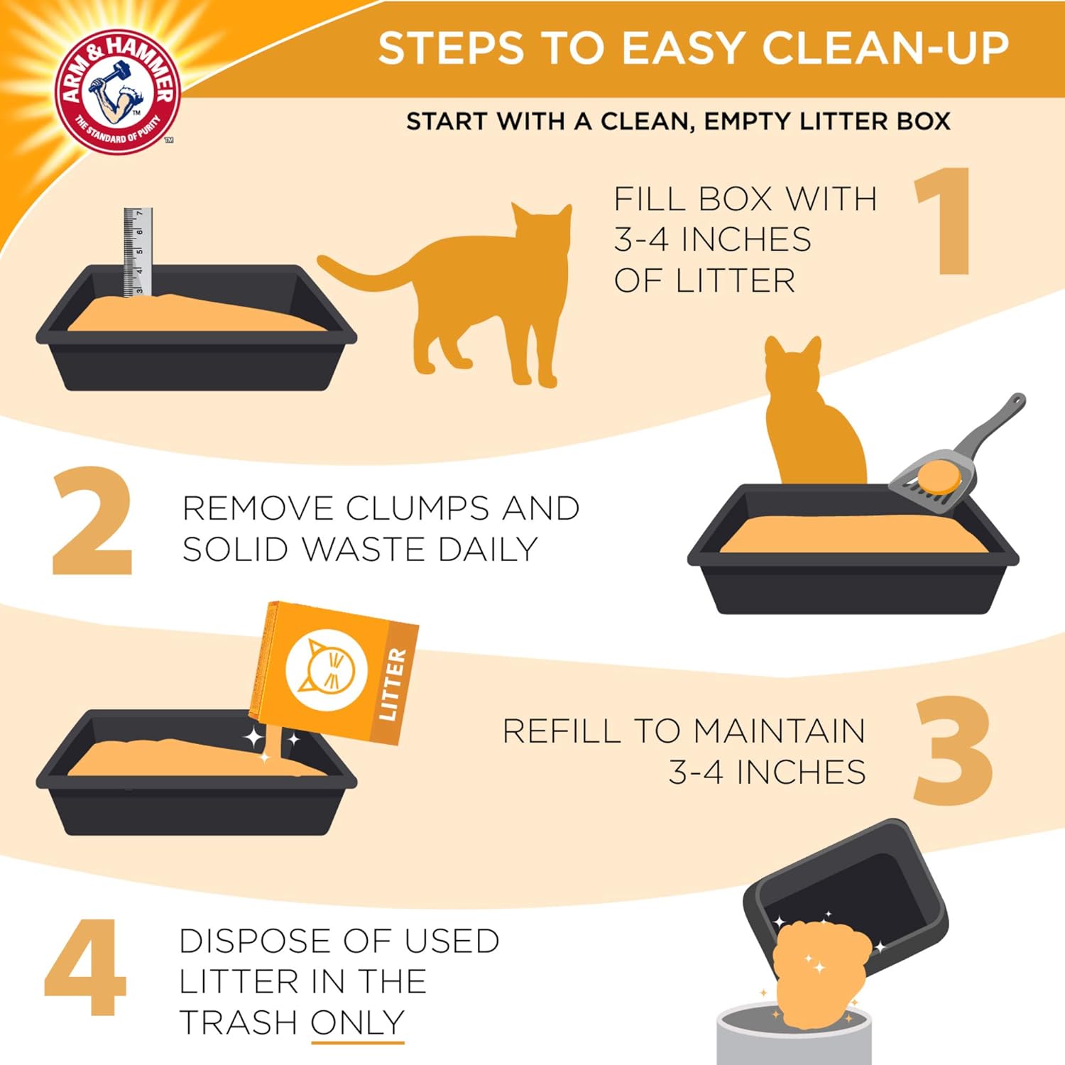 ARM & HAMMER Clump & Seal Cat Litter, Fresh Scent 14lb - Image 3