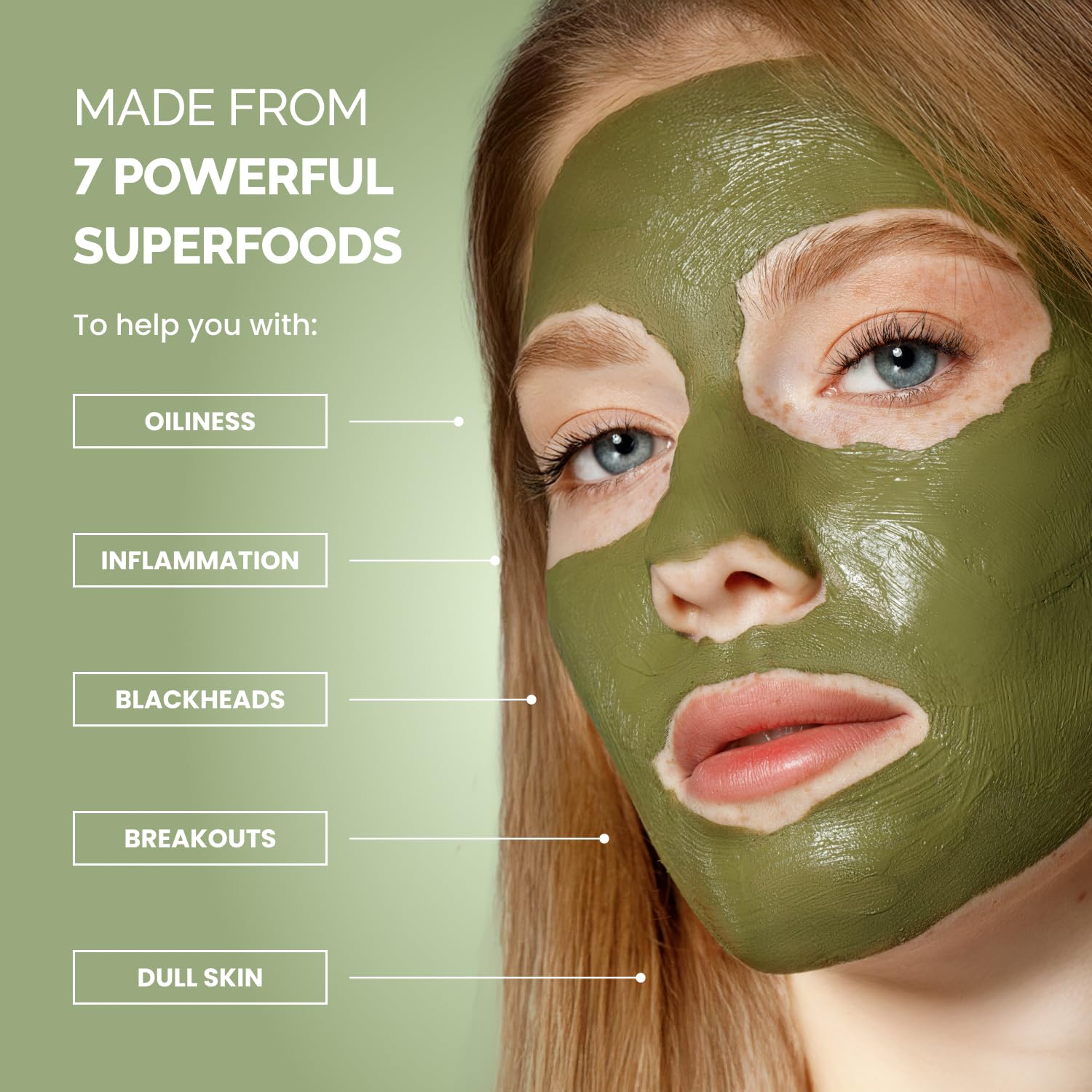 PLANTIFIQUE Korean Skincare Clay Mask – Hydrating Mud Mask with Avocado & Superfoods, Dermatologist-Tested for Face & Body – Vegan, 3.4 Oz/100ml - Image 3