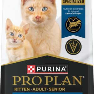 Purina Pro Plan All Life Stages High Protein Cat Food Chicken and Rice Dry Kibble 3.2 Pound (Pack of 1)