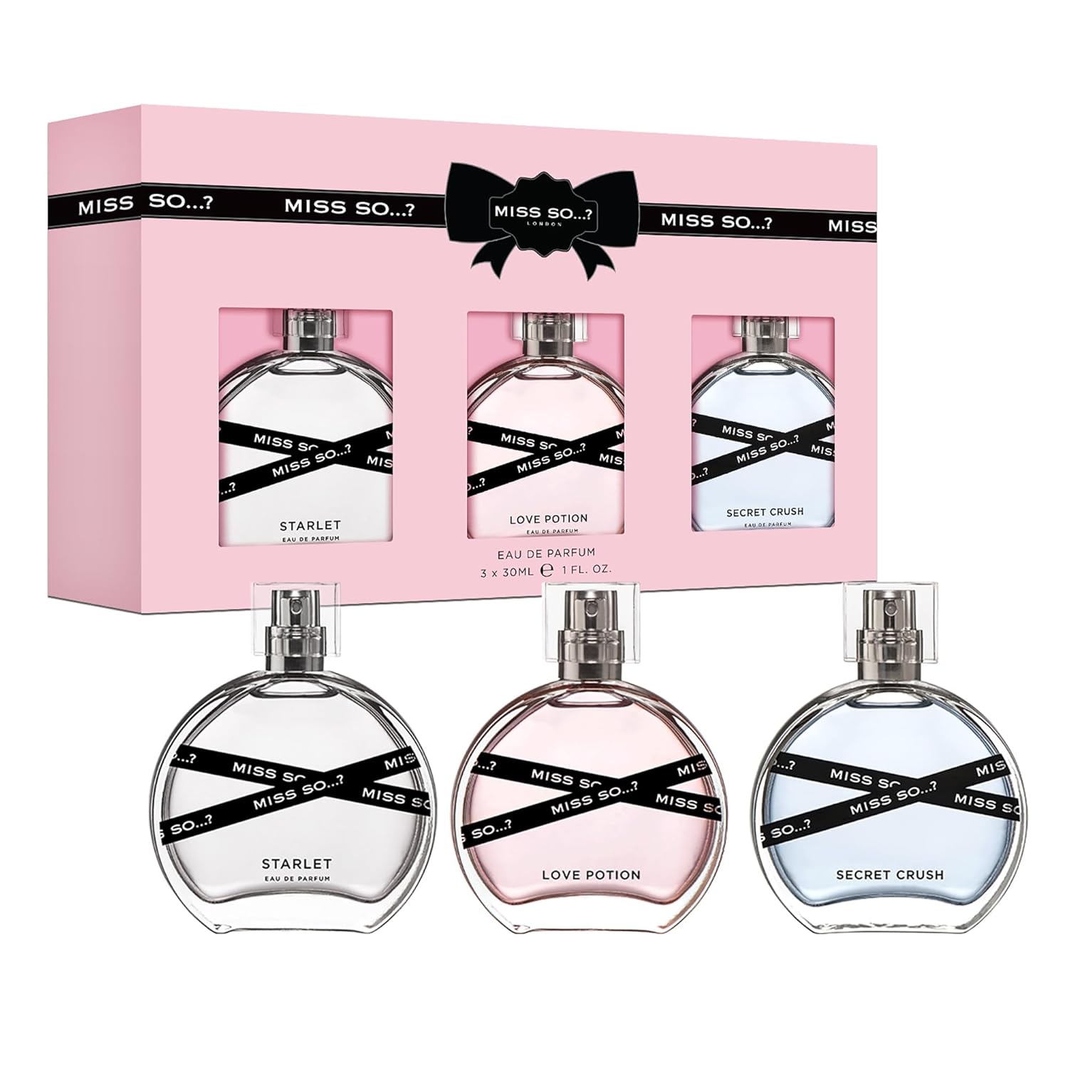 So...? Miss So Set - Perfumes for Women with Floral, Fruity and Vanilla Perfume Notes - 800 Sprays - Gifts for Women - 3 pcs Gift Set