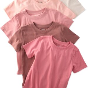 Butterblu Taylor 5-Pack Toddler Short Sleeve T-Shirts 100% Organic Cotton for Toddler Boys and Girls​