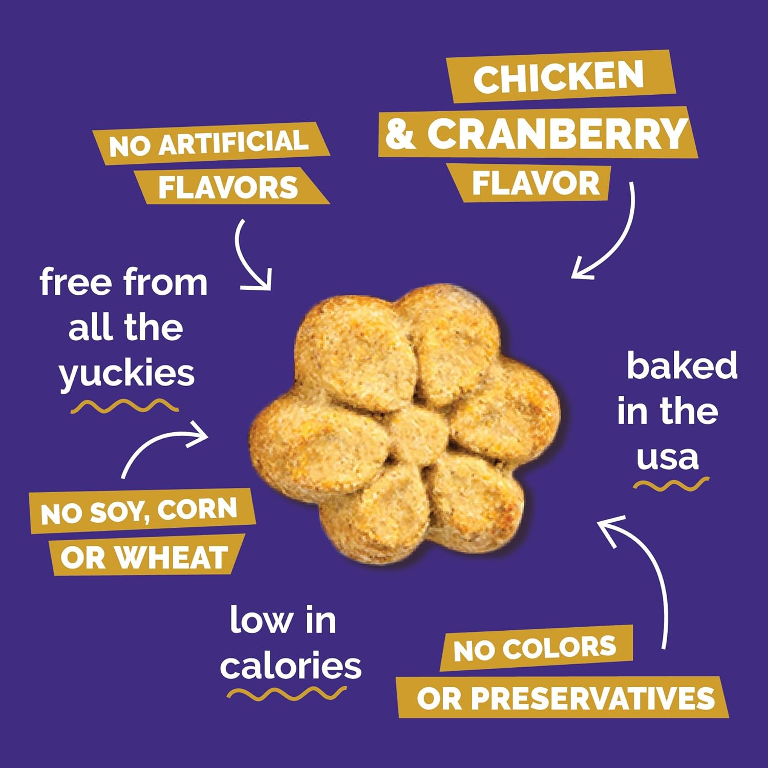 Fruitables Baked Dog Treats, Healthy Pumpkin Treat for Dogs, Low Calorie & Delicious, Made Without Wheat, Corn and Soy, Made in the USA, Allergy Friendly, Chicken and Cranberry Flavor, 20 oz - Image 4