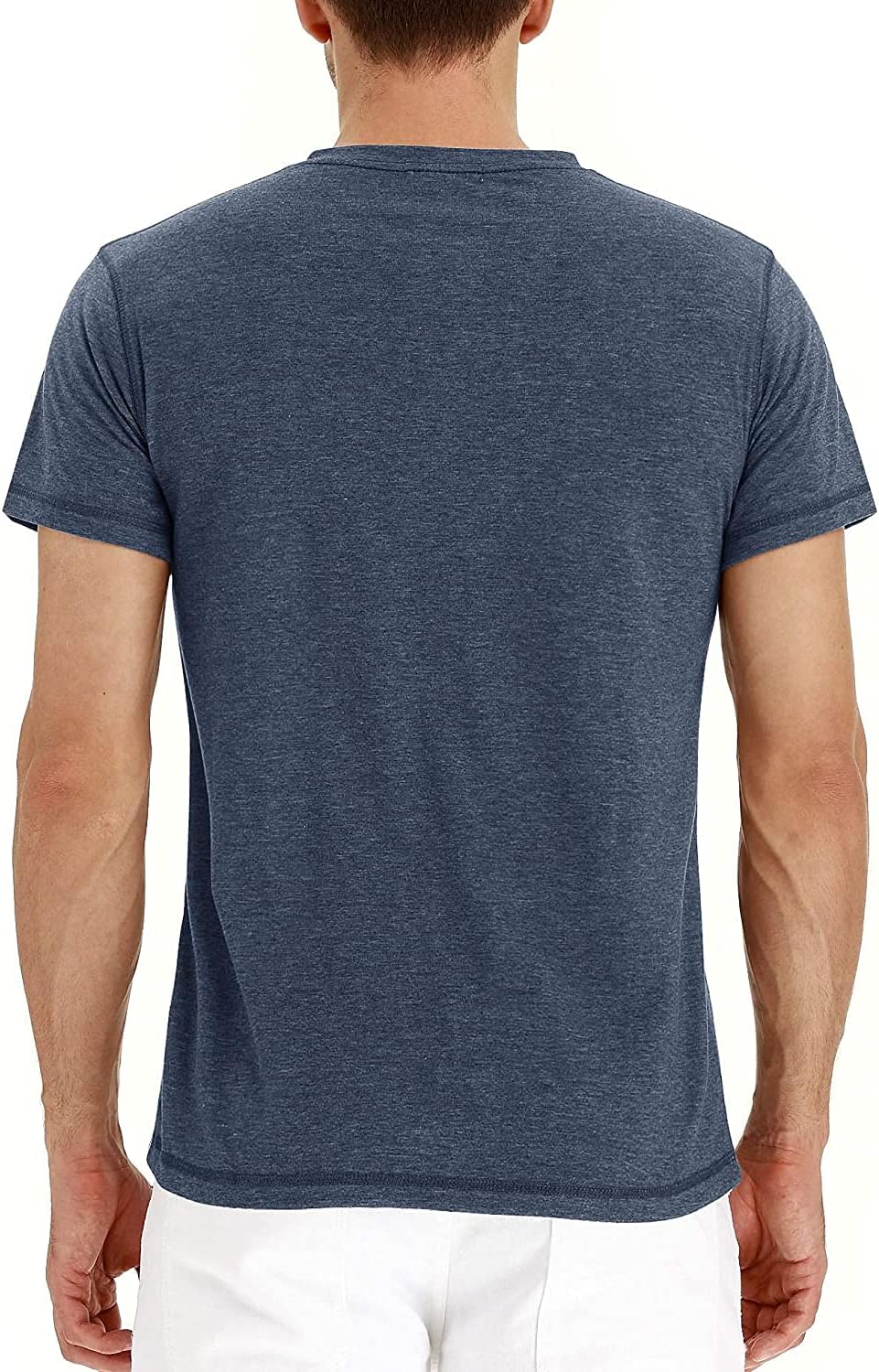 Sailwind Mens Henley Short Sleeve T-Shirt Cotton Casual Shirt - Image 3