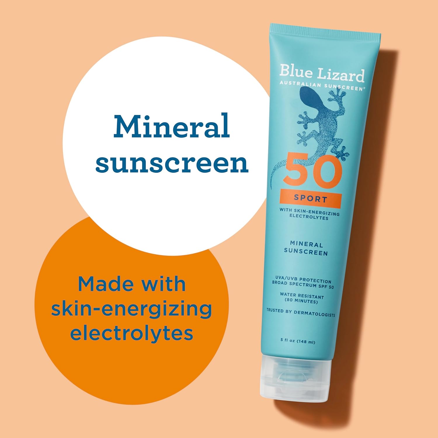 Blue Lizard Sport Mineral SPF 50 Lotion, Ideal for Athletes, 100% Mineral Sunscreen Actives, Fragrance-Free, Paraben-Free, Vegan, 5 fl oz - Image 4
