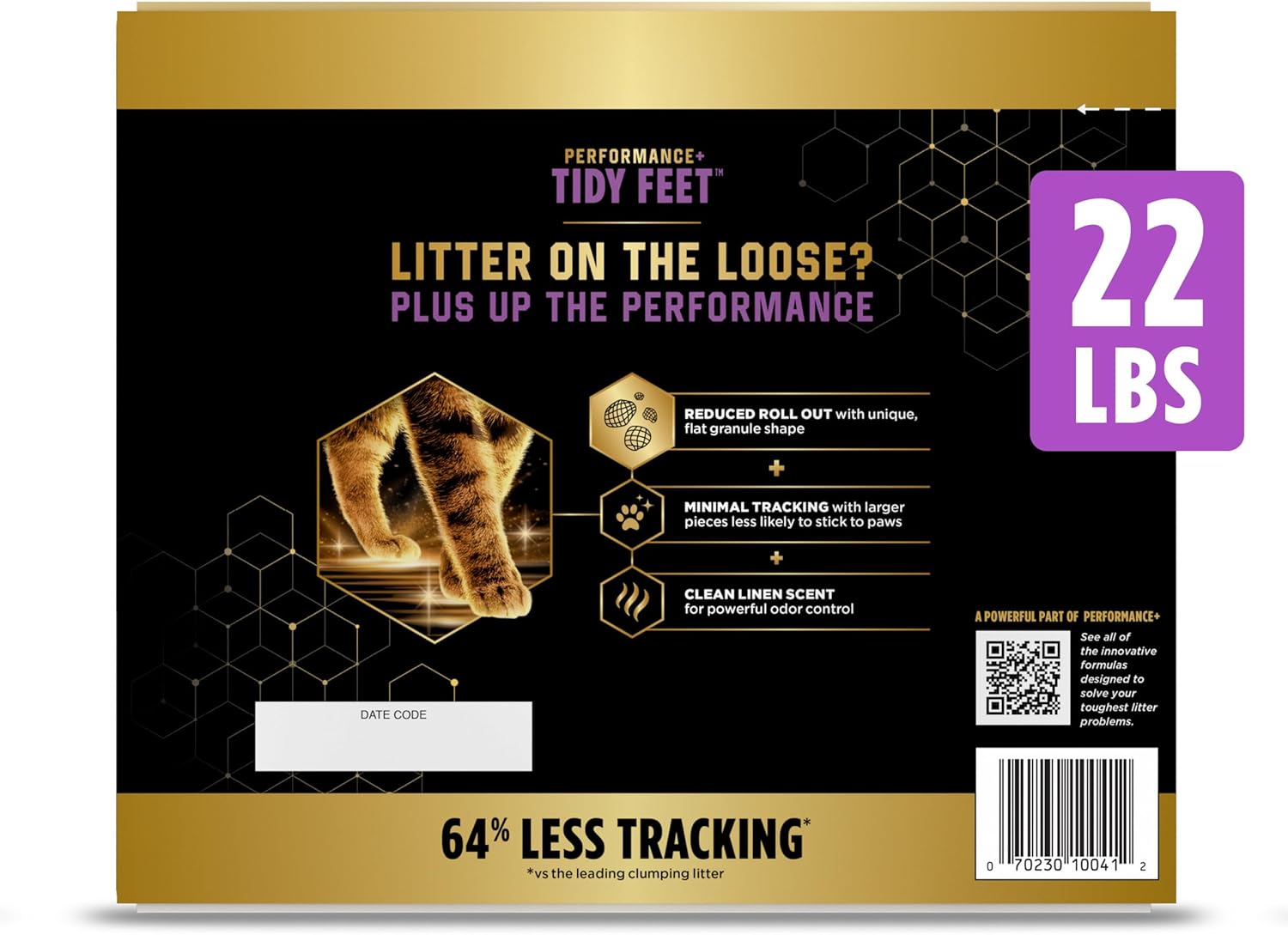 Purina Tidy Cats Performance Plus Tidy Feet Scented Low Tracking Cat Litter, Clumping, Multi-Cat Odor Control Kitty Litter with Clean Linen Scent - 22 lb. Box - Image 9