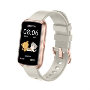 Fitness Tracker with 1.47″ Touchscreen, Slim Smart Watch for Men Women, 5ATM Waterproof Activity Tracker with Heart Rate Blood Oxygen Sleep Monitor, Smartband for Android iOS (Light Grey)