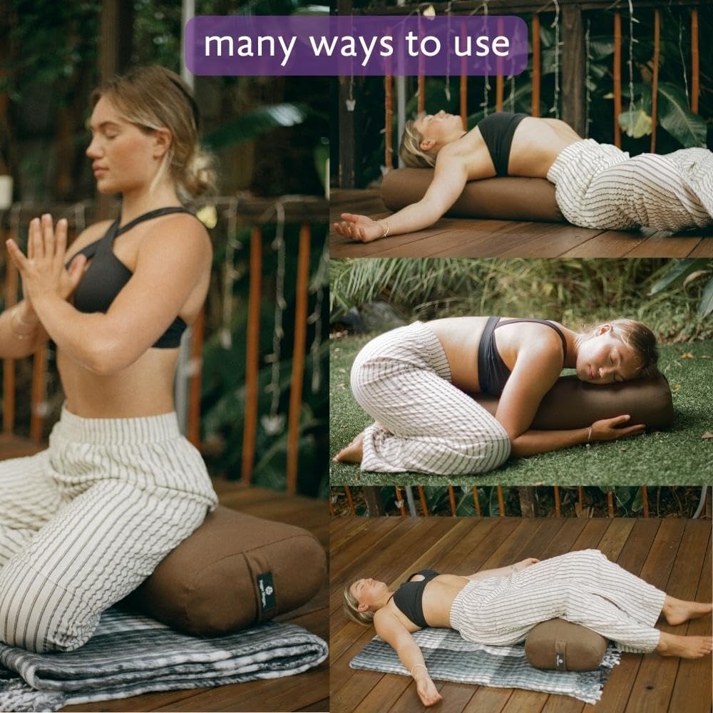 Hugger Mugger Standard Yoga Bolster - Firm, Supportive, Handmade, Durable - Image 3