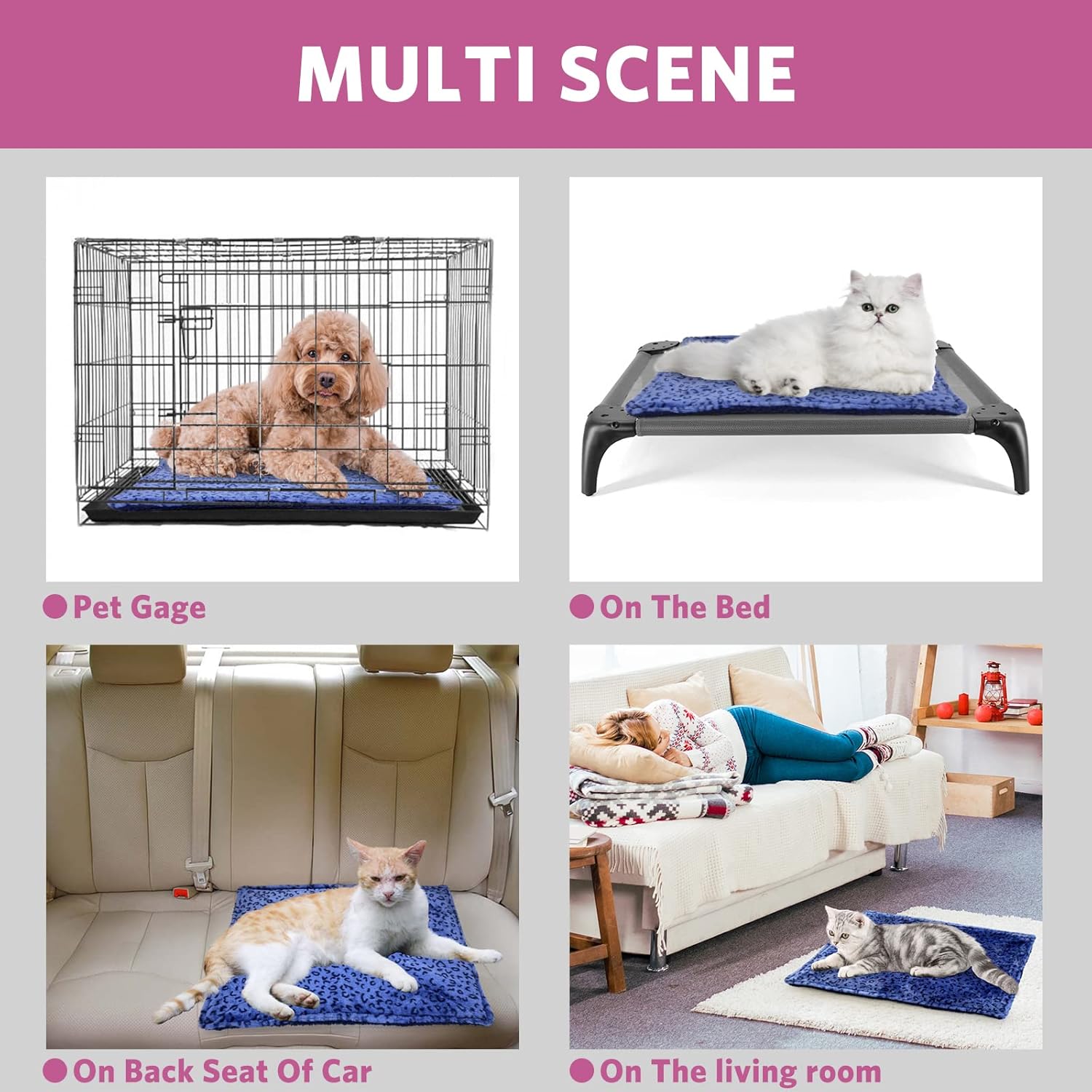 MARUNDA Self Warming Cat Bed, Super Soft Cat Dog Pet Bed, Super Soft Cat Dog Pet BedThick Fabric, Double-Sided Usable Washable, Non Electric. - Image 7