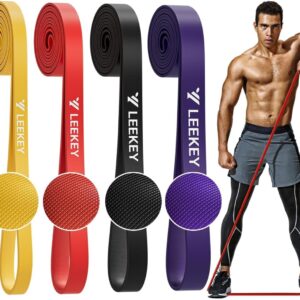 LEEKEY Resistance Bands, Exercise Bands with Bag, 5-85LB Home Strength Bands for Working Out, Travel, Gym Room, Physical Therapy – USA Original Patent