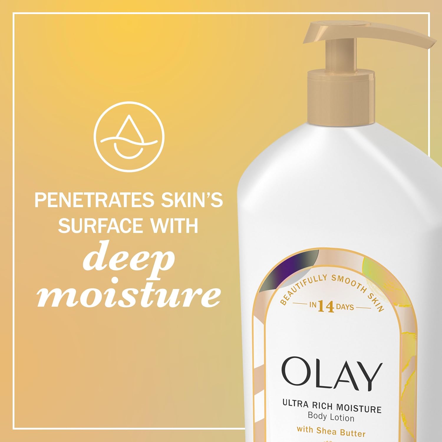 Olay Body Lotion for Women, Ultra Rich Moisture, 24hr Moisturizing & Deep Hydration, Absorbs Instantly, Penetrating Vitamin B3 Complex, For All Skin Types, Shea Butter Scent, 18 fl oz - Image 5