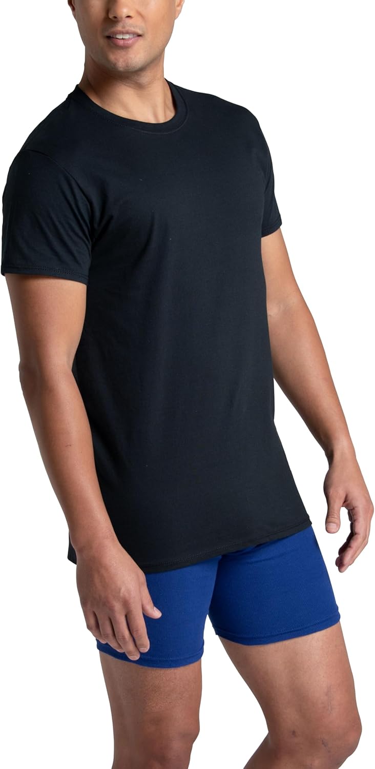 Fruit of The Loom Men's Crew Tee Undershirts, Moisture Wicking & Tag Free, Also Available in Big & Tall - Image 2