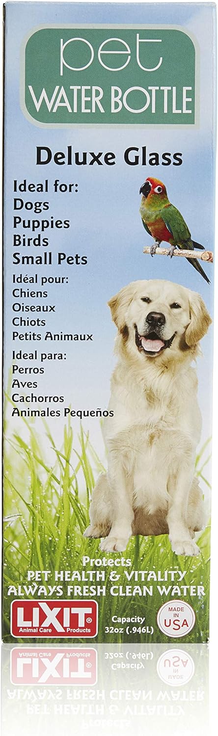 Lixit Heavy Duty Deluxe Glass Water Bottles for Birds, Dogs and Small Animals. (32oz Large Tube) - Image 10