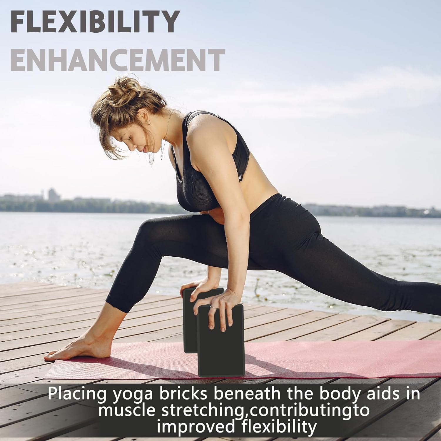 9"x6"x3" Yoga Blocks, Soft Non-Slip Surface Premium Foam Blocks, Supportive, Lightweight, Odor Resistant, Yoga Accessories for Pilates Meditation General Fitness Stretching Toning - Image 5