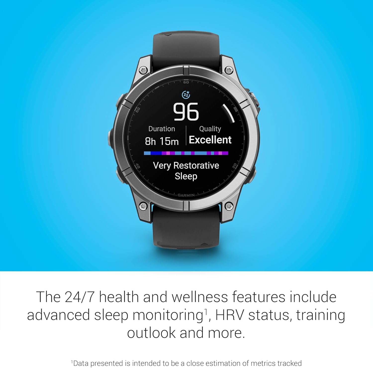 Garmin fēnix® E – 47 mm, AMOLED, Premium Multisport GPS Smartwatch, Long-Lasting Battery Life, Stainless Steel with Black Band - Image 6