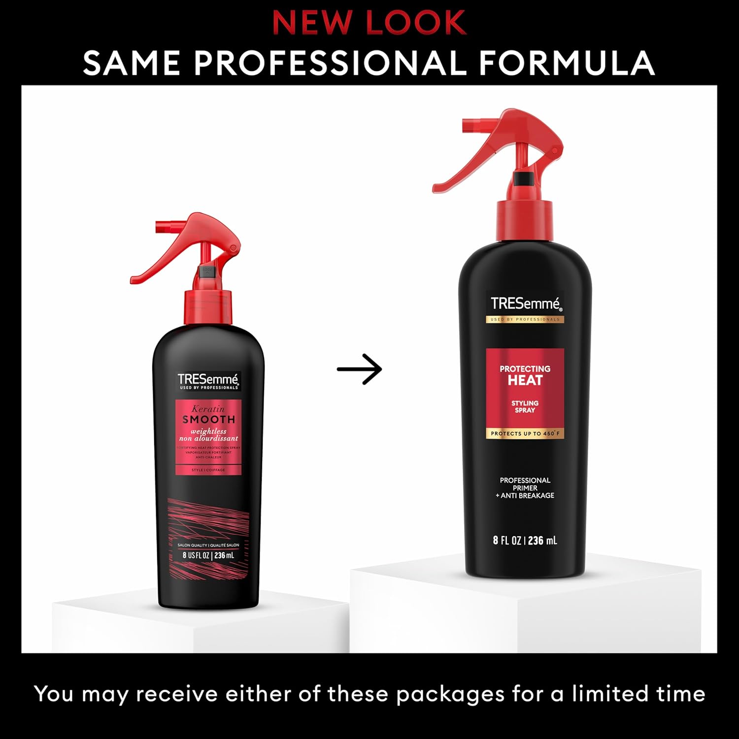 TRESemmé Styling Spray Pack of 6 Protecting Heat for Taming Frizz & Reducing Breakage, with Protection up to 450°, 8 Fl Oz - Image 3