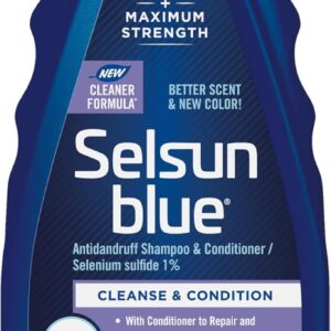 Selsun Blue 2-in-1 Antidandruff Shampoo & Conditioner, Maximum Strength 2-in-1 Treatment With Selenium Sulfide, 11 fl. oz.