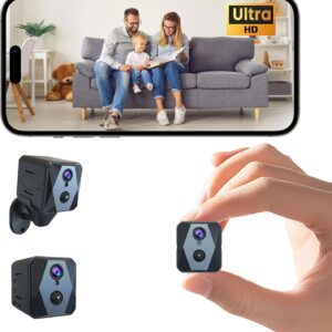 vebiliki Spy Camera, 4K Hidden Camera, Mini Camera, Real-Time Recording, AI Motion Detection, Support Cloud & TF Storage, Auto Night Vision, WiFi Cameras for Home Security, 2.4G WiFi Only