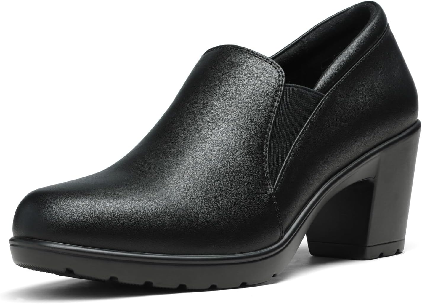 DREAM PAIRS Women's Low Chunky Block Heels Pumps Comfortable Slip-on Heeled Loafers Dress Work Shoes for Office Business LOLA