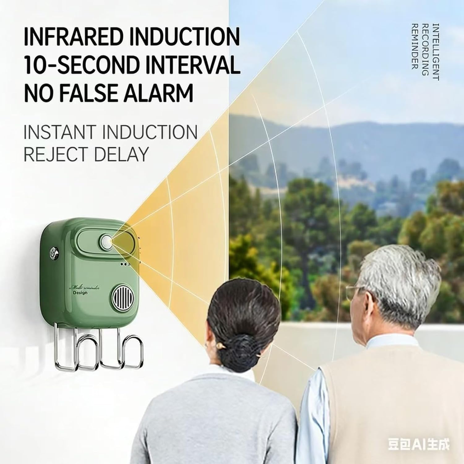 Outward Reminder Device, smart Voice Home Reminder Device/Infrared Sensing Recording Key Reminder Device/Elderly Anti Forgetting Key Induction Hook - Image 7
