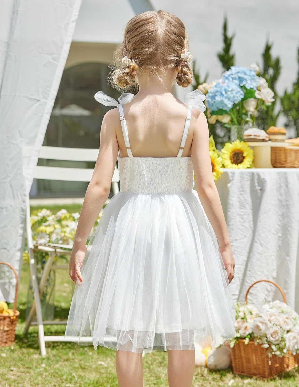 Arshiner Toddler Tulle Dress Girls Spaghetti Strap Birthday Princess Photoshoot Tutu Dresses - Image 3