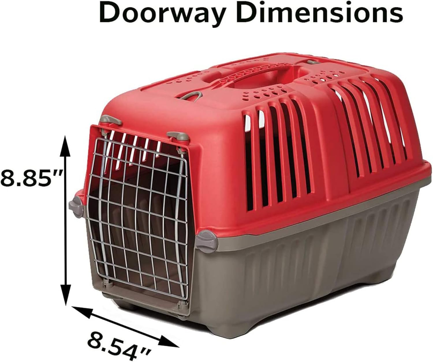 MidWest Homes for Pets Spree Travel Carrier - Hard-Sided Dog & Cat Carrier, Small Pet Travel Crate with Handle, Ventilated Design, Easy Assembly, 22-Inch, Red - Image 5