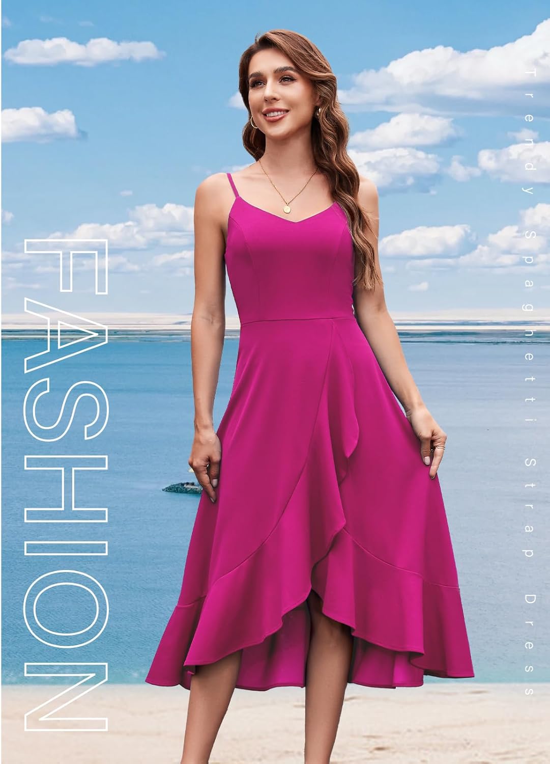 DRESSTELLS Women's Cocktail Dresses, Formal Wedding Guest Graduation Party High Low Dress - Image 4