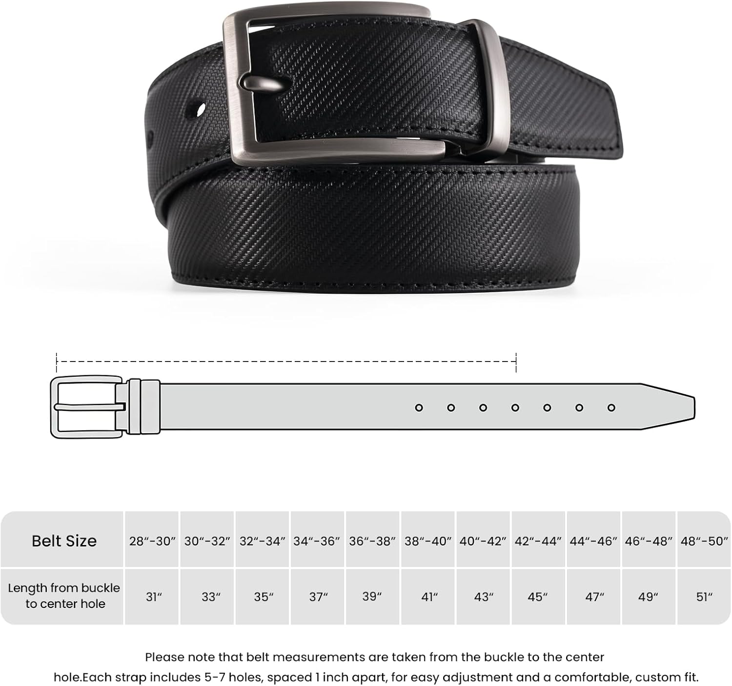 LMUGOOS 3-Pack Men's Reversible Genuine Leather Belt, Adjustable & Cuttable 1.2" for Dress & Jeans, Ideal Gift for Men - Image 8