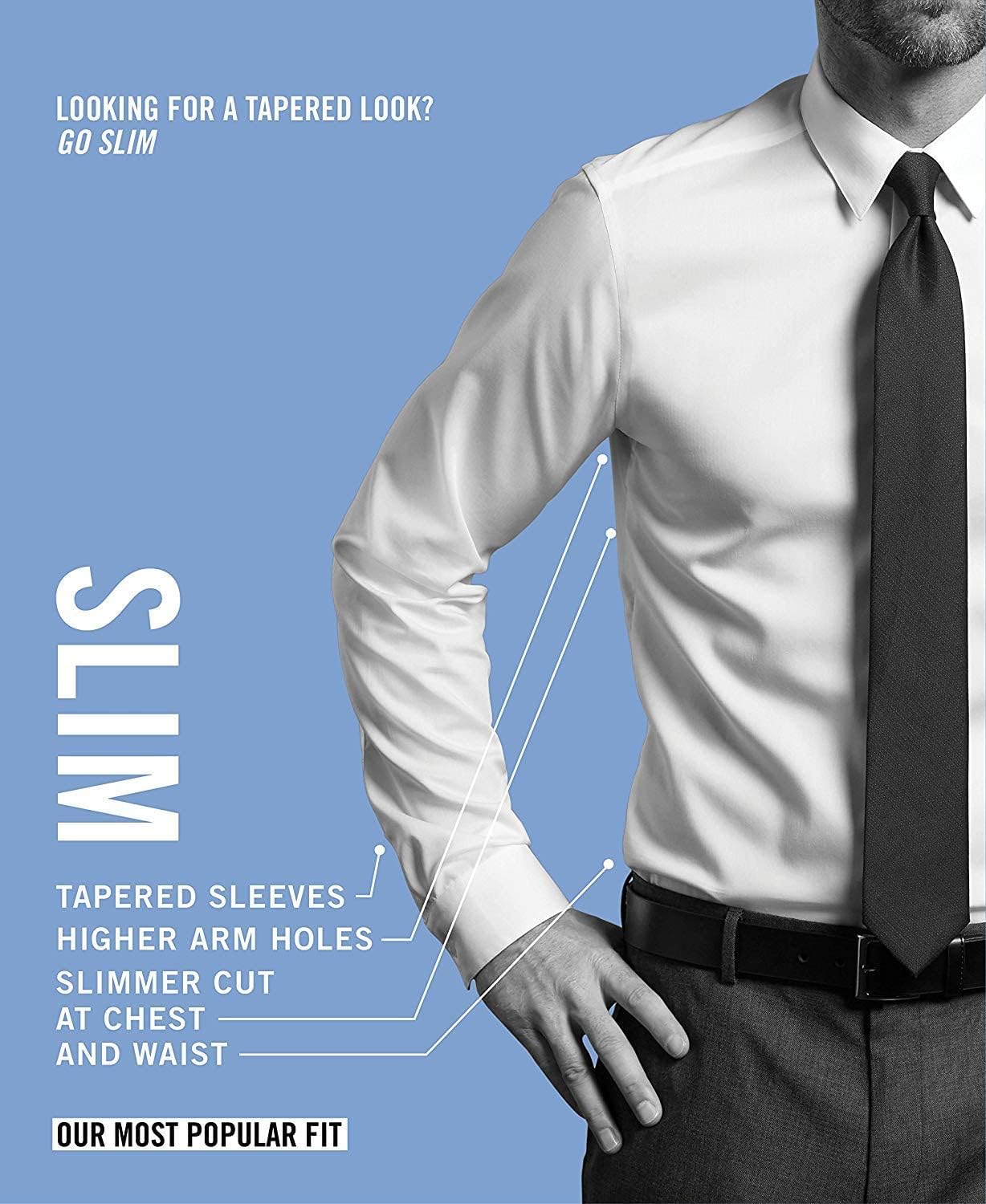 Van Heusen Men's Flex Collar Slim Fit Stretch Dress Shirt - Image 4