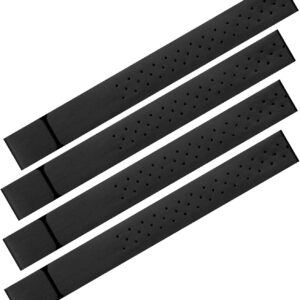 Oudain 4 Pcs Heart Rate Monitor Replacement Strap Band, Soft Heart Rate Monitor Armband Strap, Theory Fitness Adjustable(0.8 x 14.2 Inch,Black)