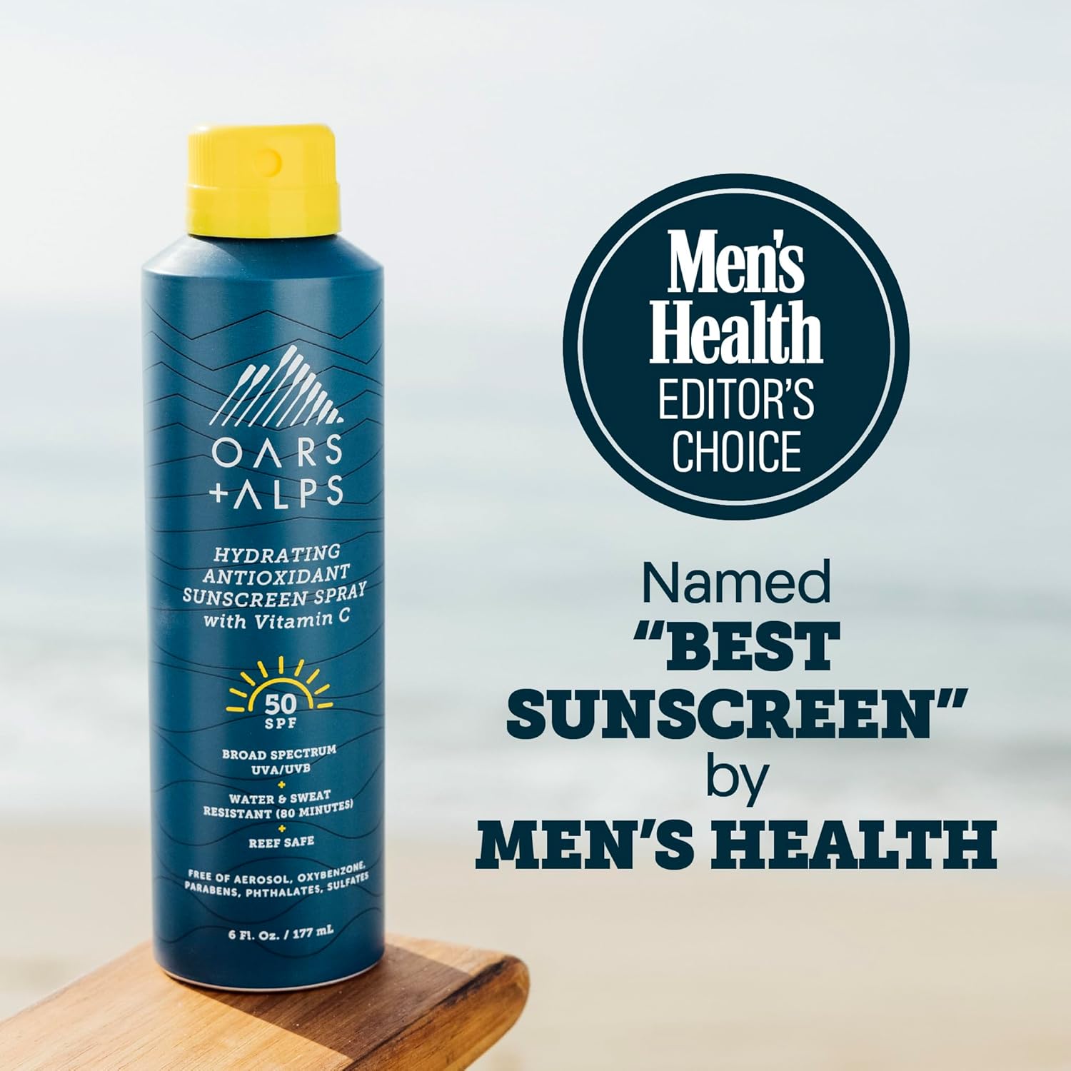 Oars + Alps SPF 50 Face & Body Broad Spectrum Sunscreen Spray | Fast-Absorbing, Lightweight, Non-Greasy, Hawaii Reef Act 104 Compliant, Water-Resistant, Octinoxate + Oxybenzone Free, 6 Oz, 2 Pack - Image 3