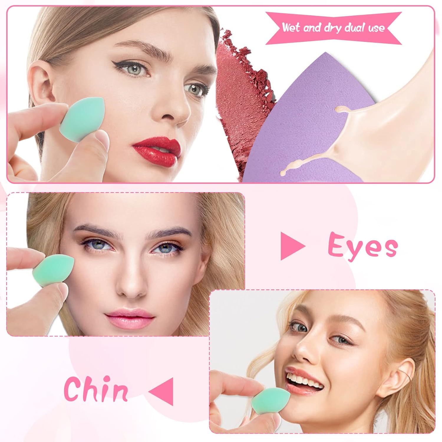 40Pcs Mini Makeup Sponge Multi Colored Beauty Sponges Professional Foundation Sponge Super Soft Facial Makeup Tools for Foundation, Powder, Liquid - Image 6