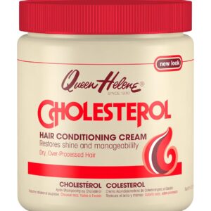 Queen Helene Cholesterol Hair Conditioning Cream – Deep Repair Treatment for Dry, Damaged & Chemically Treated Hair | Moisture-Restoring Mask | 15 oz Jar | Deep Moisture