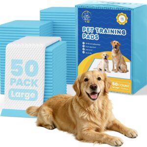 Extra Large Puppy Pads 50 Count | 30×26 Inch XL Potty Pads for Dogs | Super Absorbent Disposable Dog Pads Heavy Duty | Piddle Pads for Pet Training
