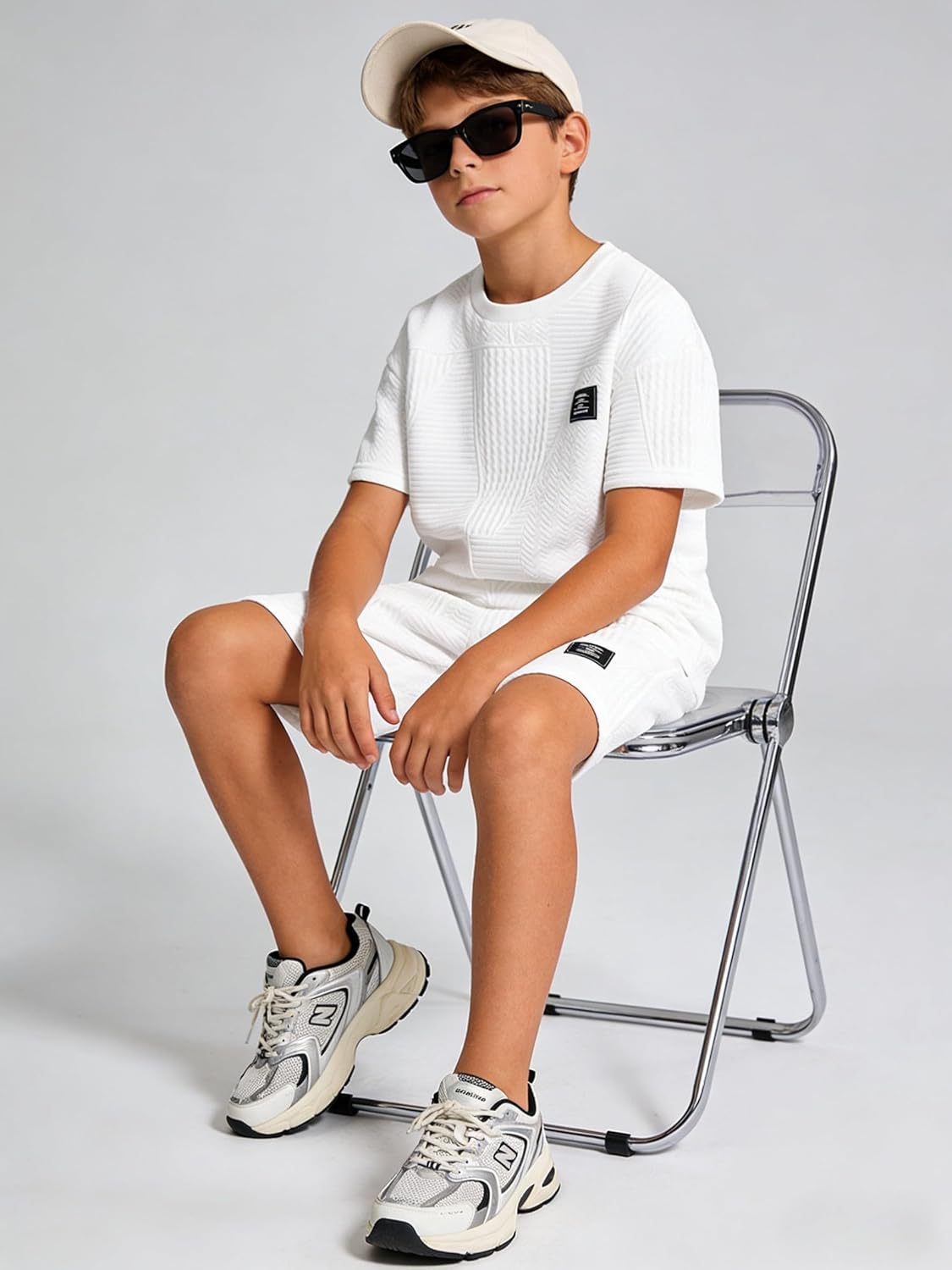 Cakaner Tween Boys Clothes Summer Short Sleeve Top & Shorts Set 2-Piece Casual Outfit Size 6-12 Years - Image 6