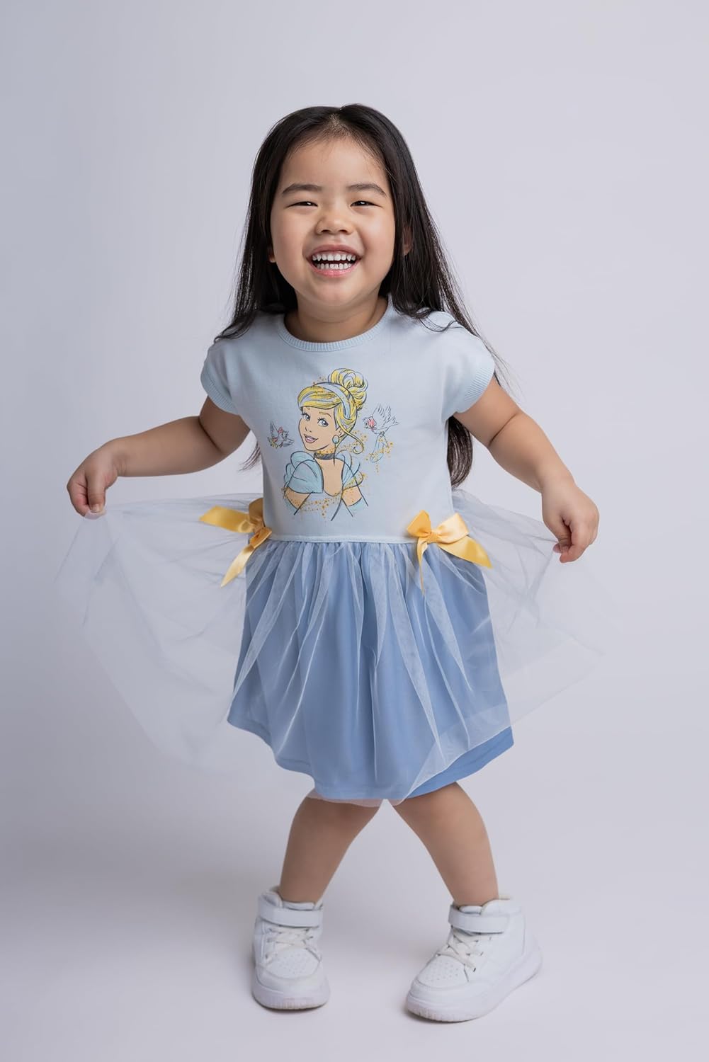 Disney Girls French Terry Tulle Dress Toddler to Big Kid Sizes (2T - 14-16) - Image 3