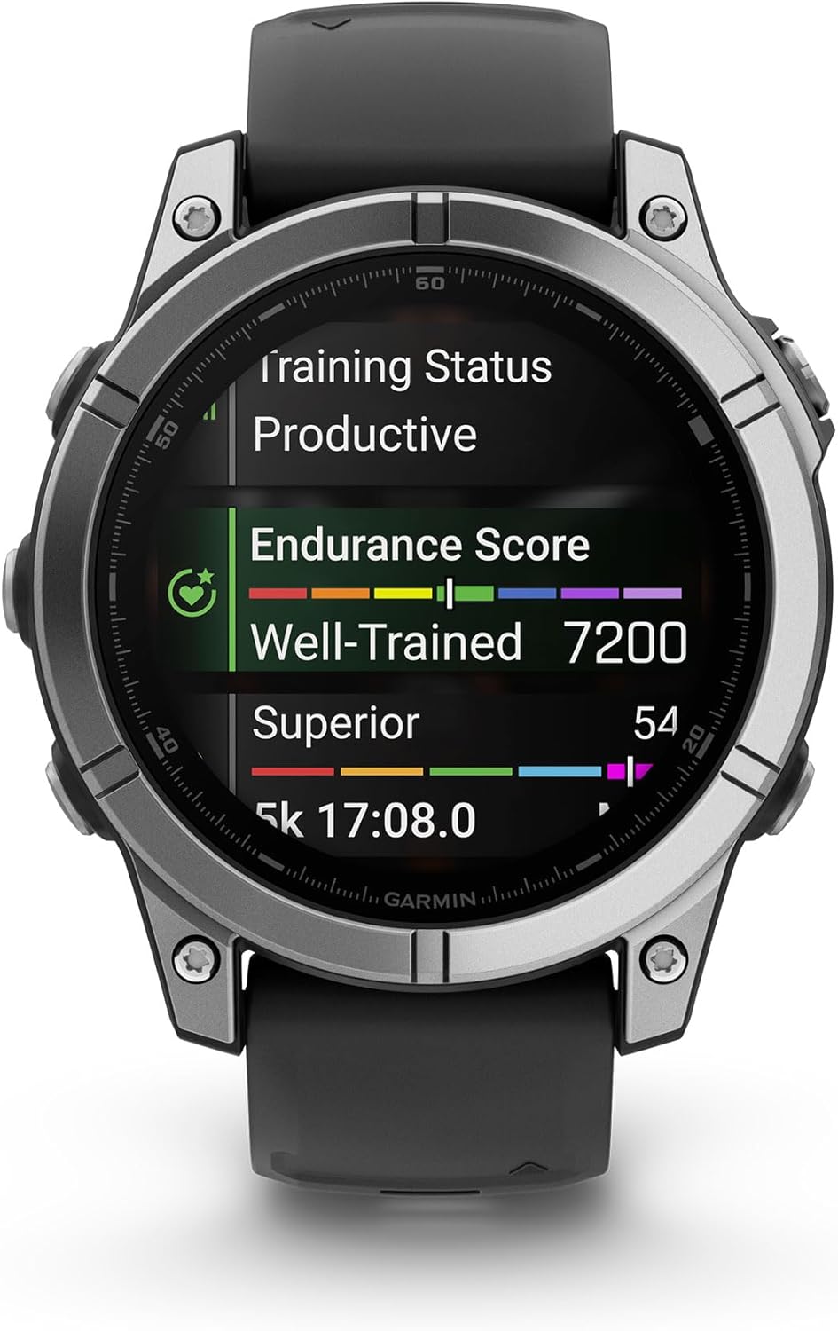 Garmin fēnix® E – 47 mm, AMOLED, Premium Multisport GPS Smartwatch, Long-Lasting Battery Life, Stainless Steel with Black Band - Image 2