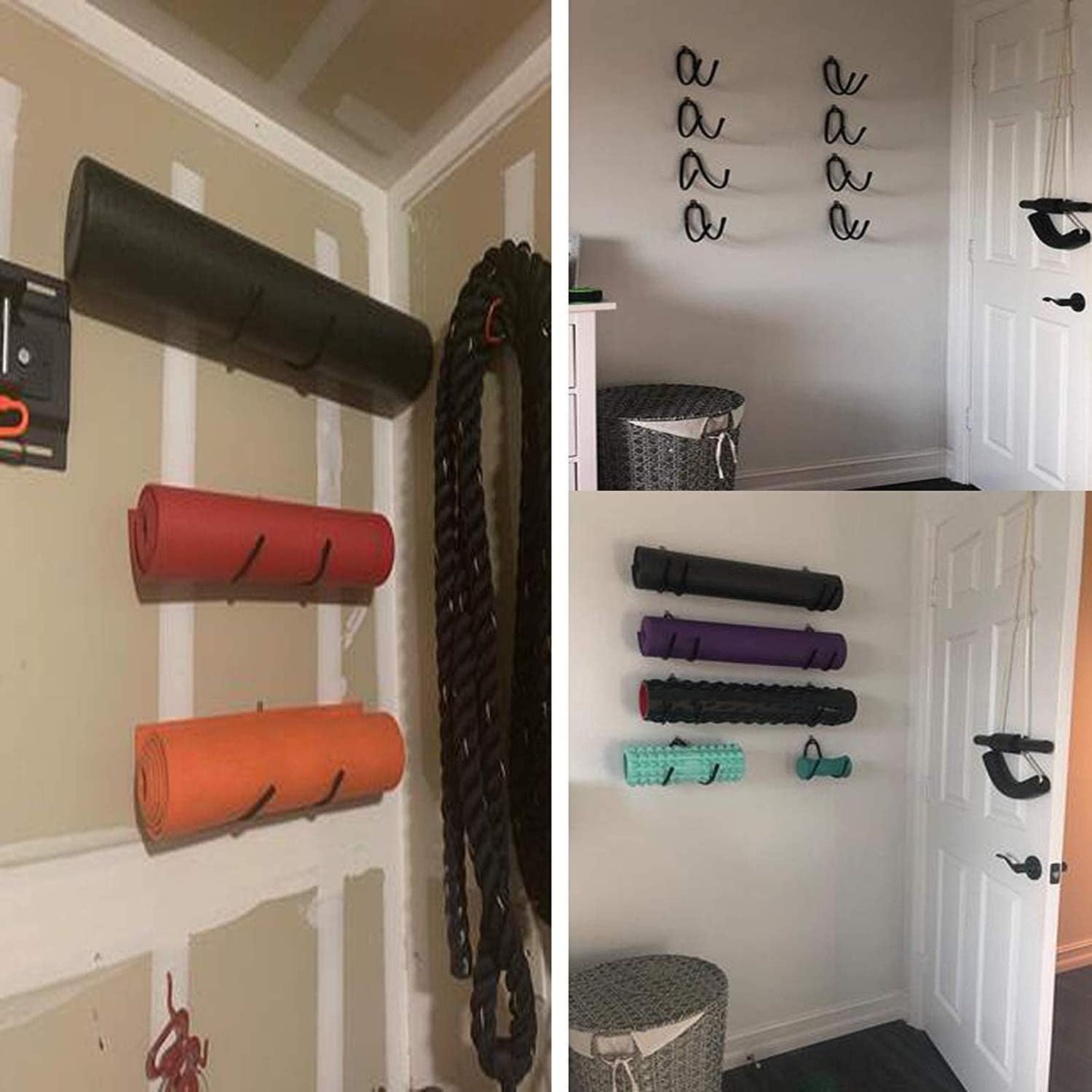 Chin up Bar Storage Pull up Bar Rack Exercise Strength Fitness Bar Holder Workout Equipment Shelf - Solid Quality Wall Mountable for Your Fitness Class or Home Gym, Metal, Adjustable Size, Up to 20Lbs - Image 6